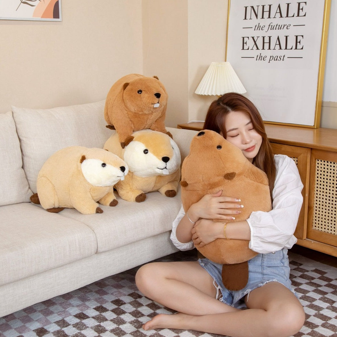 Soft Cute Brown Teddy Beaver Plush Toy