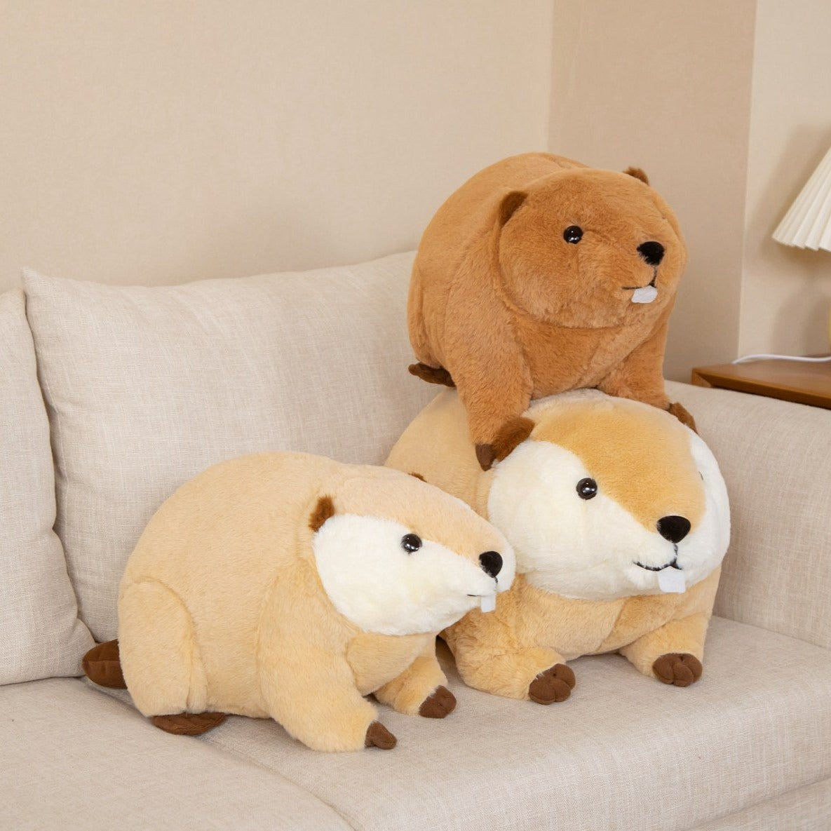 Soft Cute Brown Teddy Beaver Plush Toy