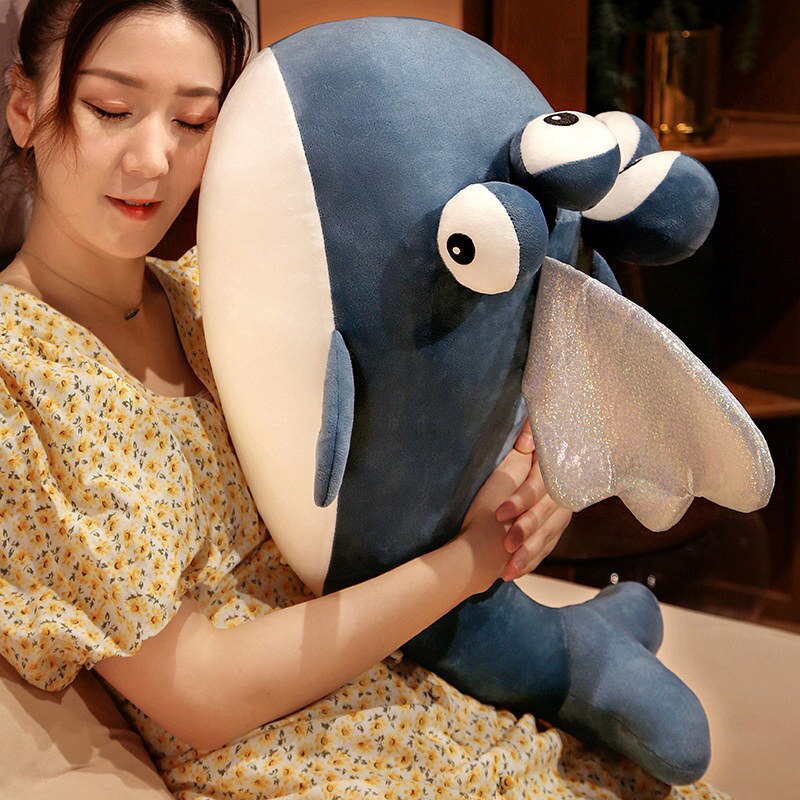 Cute Blue Flying Whale Soft Toy