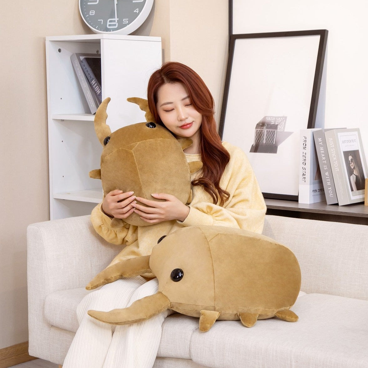 Adorable Brown Cute Beetle Soft Toys