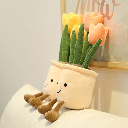 Colorful Floral Soft Toy Pot