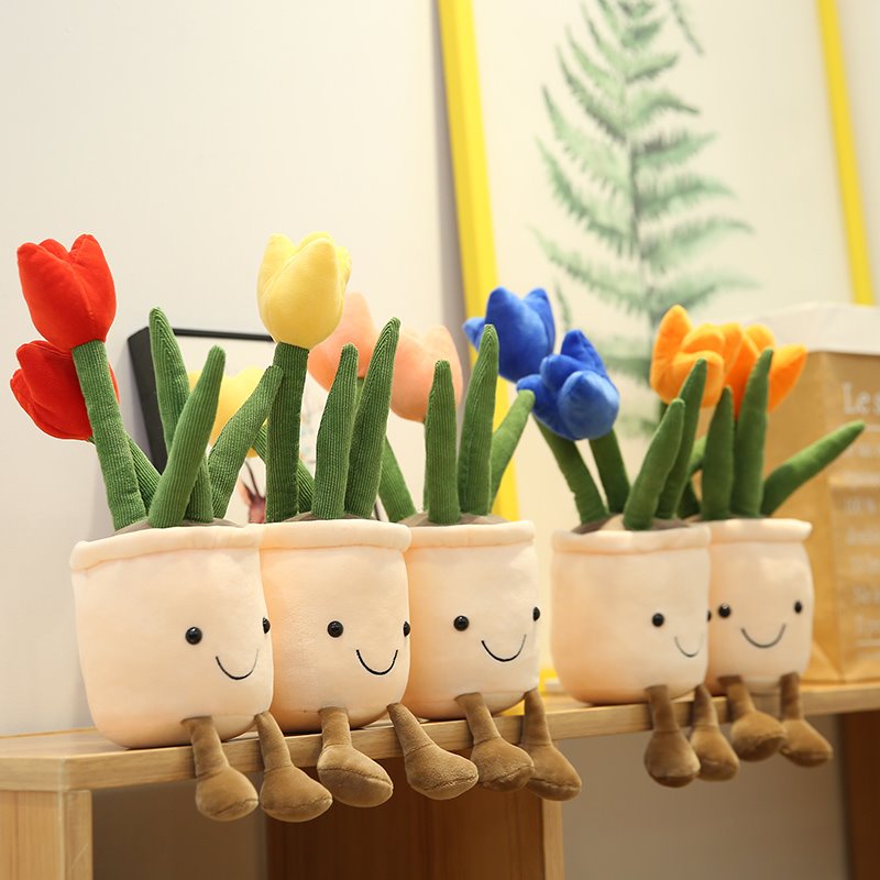 Colorful Floral Soft Toy Pot