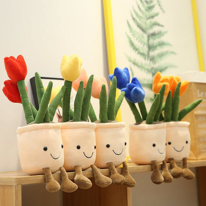 Colorful Floral Soft Toy Pot