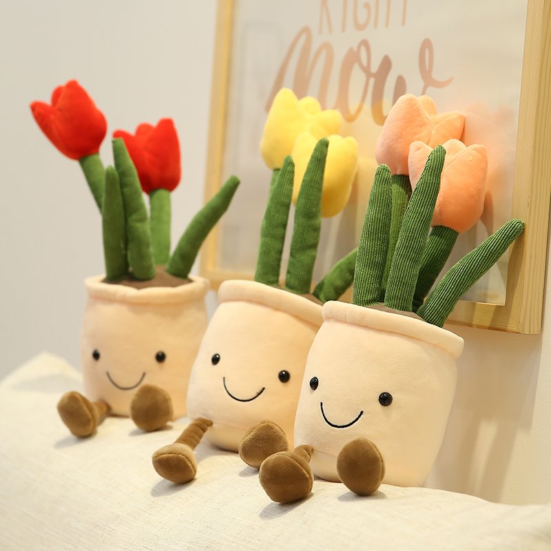 Colorful Floral Soft Toy Pot