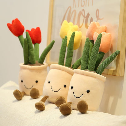 Colorful Floral Soft Toy Pot