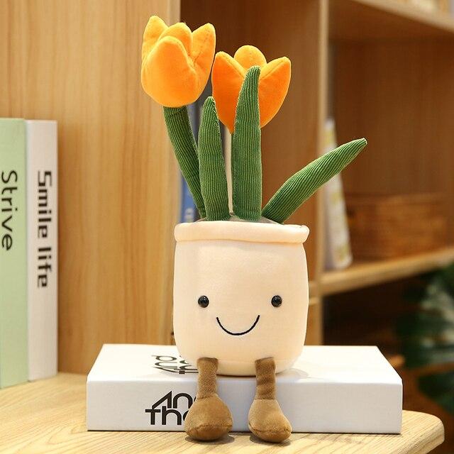 Colorful Floral Soft Toy Pot