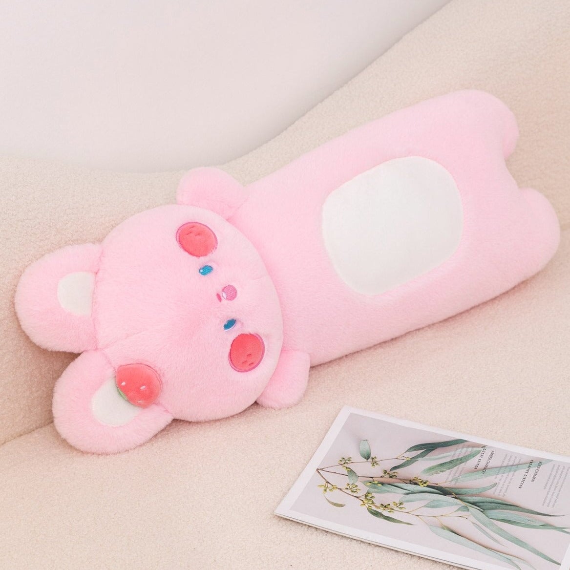 Cuddly Soft Pink Bunny Stuffed Animal Toy