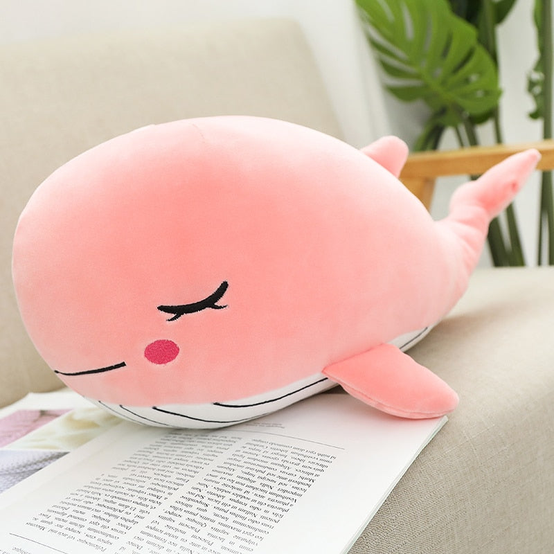 Cute Fat Pink Whale Plush Toy