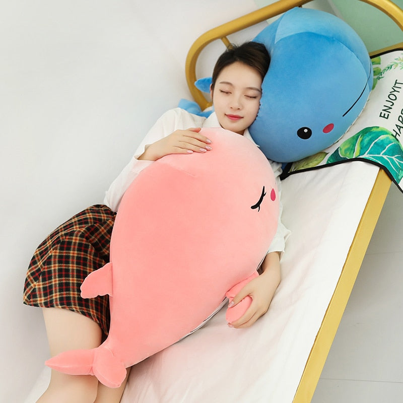 Cute Fat Pink Whale Plush Toy