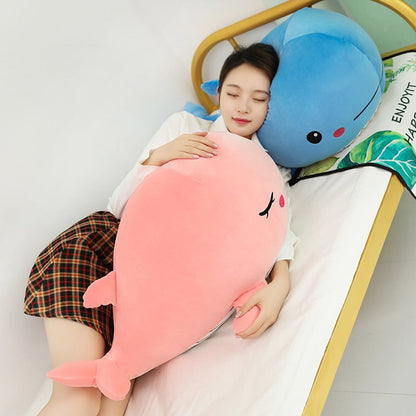 Cute Fat Pink Whale Plush Toy
