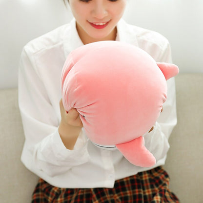 Cute Fat Pink Whale Plush Toy