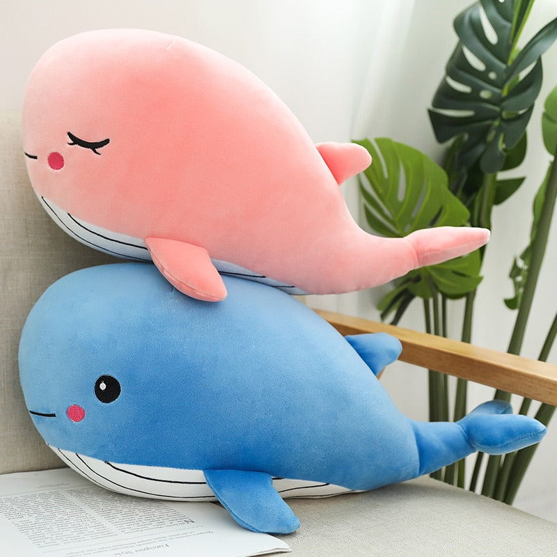 Cute Fat Pink Whale Plush Toy