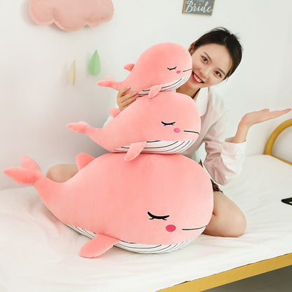 Cute Fat Pink Whale Plush Toy