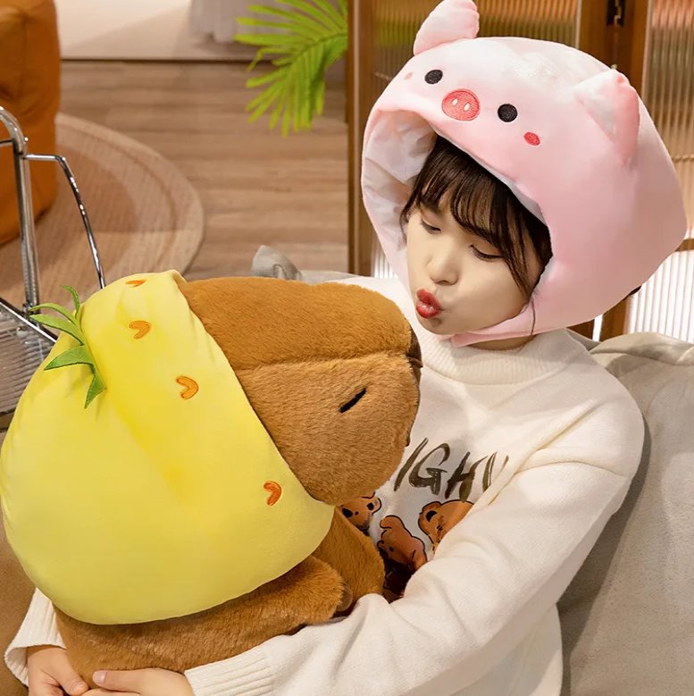 Cute Plush Capybara Toy with Adorable Hat - Befez