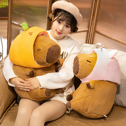 Cute Plush Capybara Toy with Adorable Hat