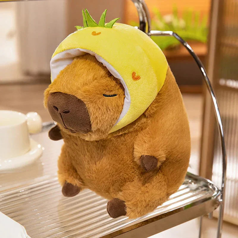 Cute Plush Capybara Toy with Adorable Hat