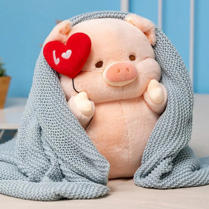 Cute Pink Heart Shaped Plush Toy