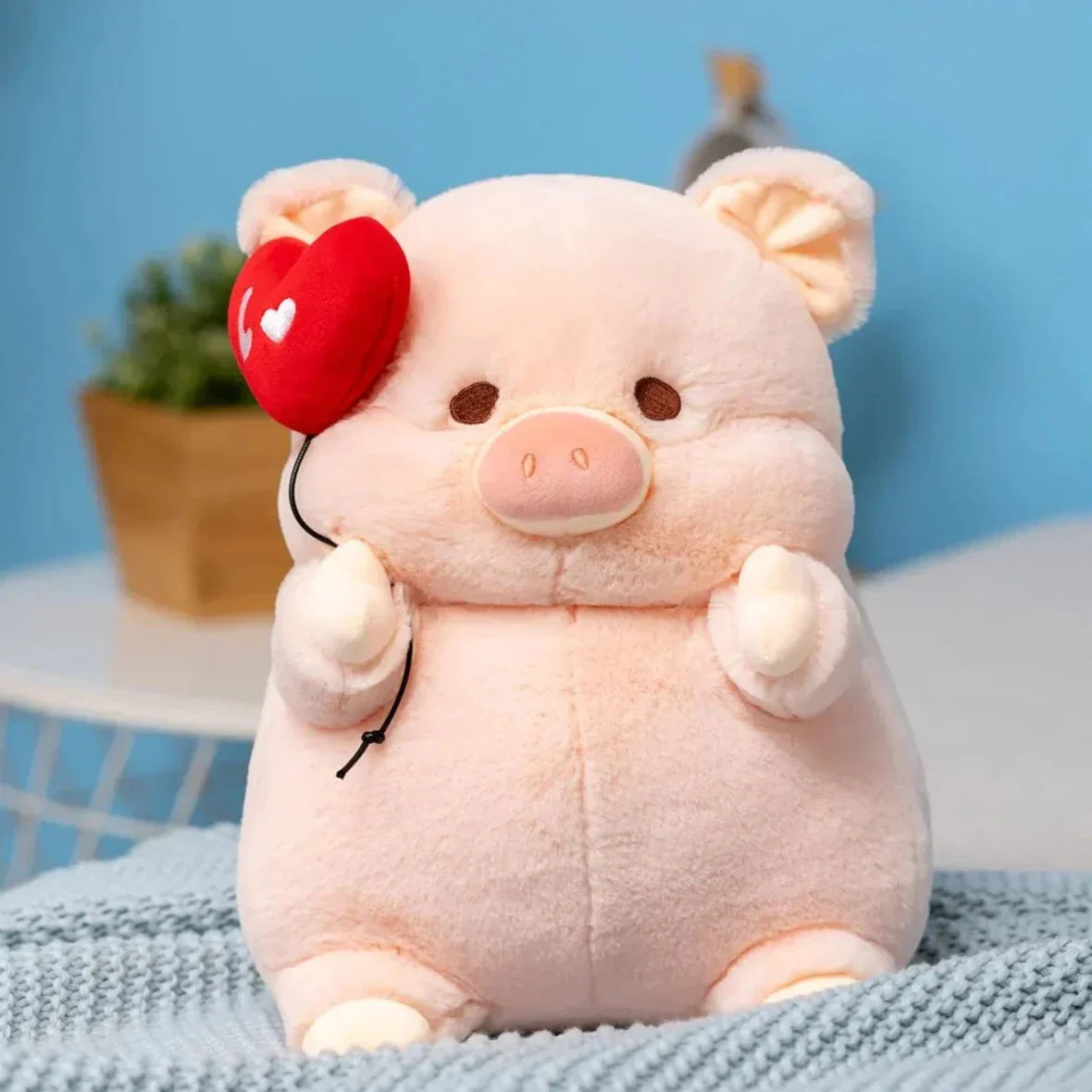 Cute Pink Heart Shaped Plush Toy