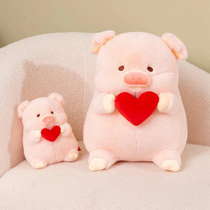 Cute Pink Heart Shaped Plush Toy