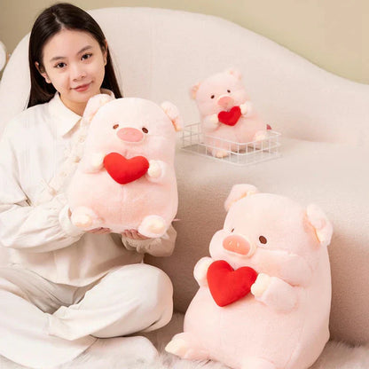 Cute Pink Heart Shaped Plush Toy