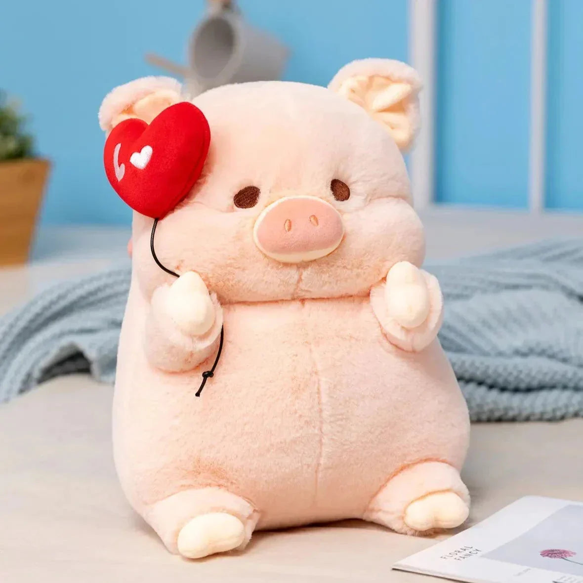 Cute Pink Heart Shaped Plush Toy