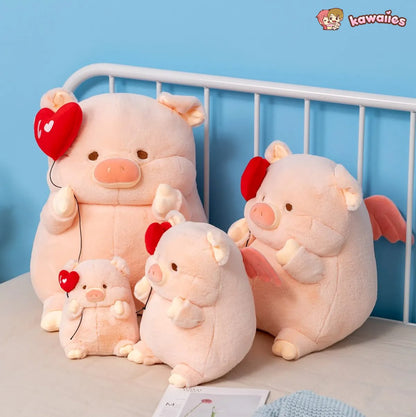 Cute Pink Heart Shaped Plush Toy