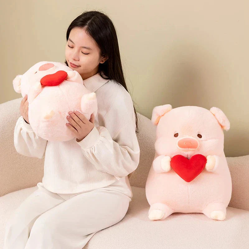 Cute Pink Heart Shaped Plush Toy