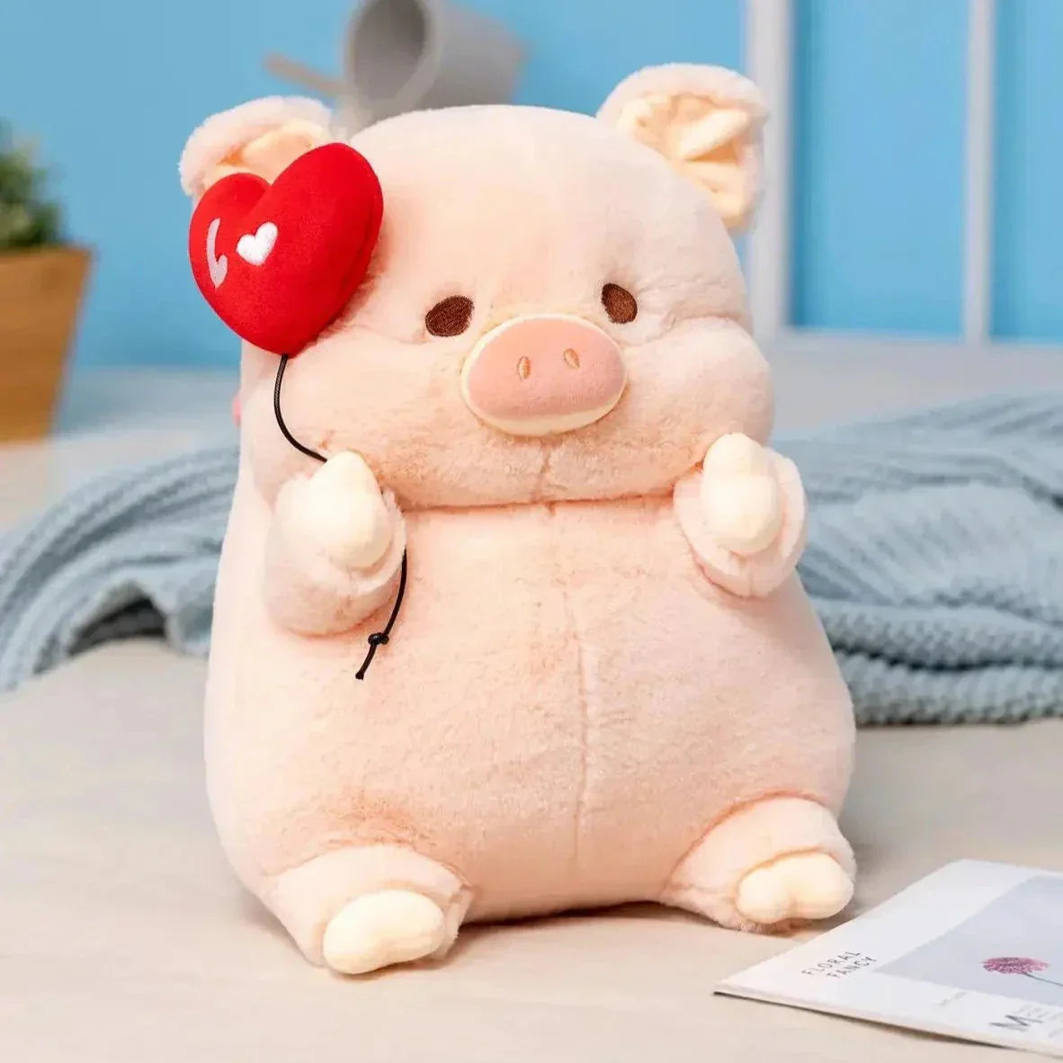 Cute Pink Heart Shaped Plush Toy