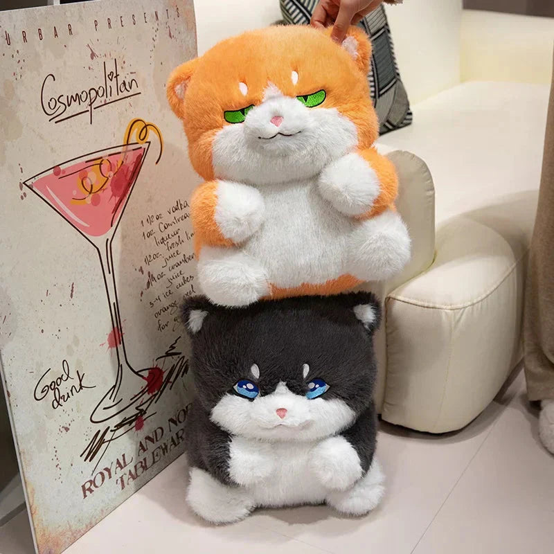 Adorable Fat Grey Kitten Soft Toys