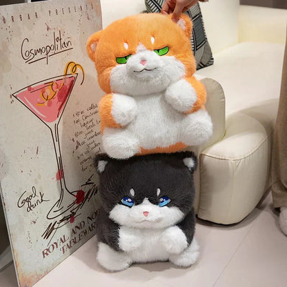 Adorable Fat Grey Kitten Soft Toys