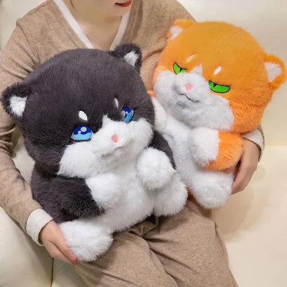 Adorable Fat Grey Kitten Soft Toys
