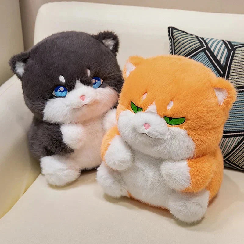 Adorable Fat Grey Kitten Soft Toys