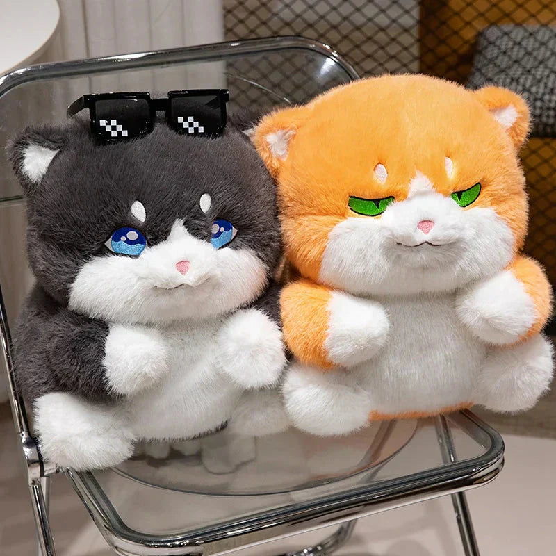 Adorable Fat Grey Kitten Soft Toys