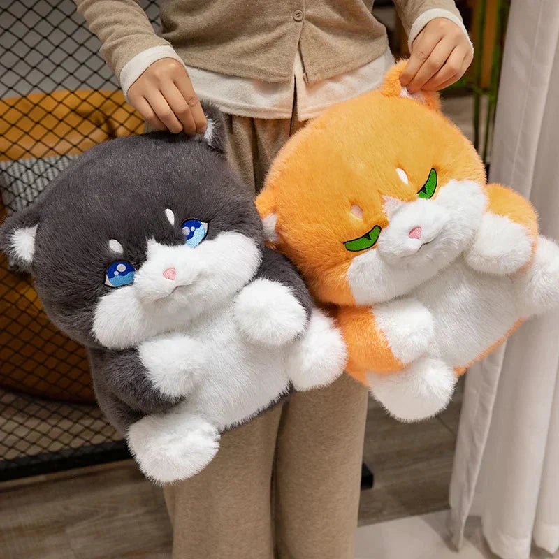 Adorable Fat Grey Kitten Soft Toys