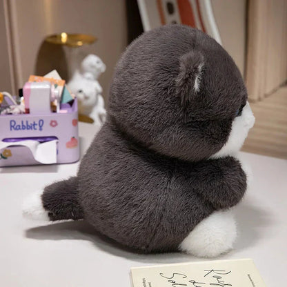 Adorable Fat Grey Kitten Soft Toys