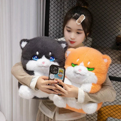 Adorable Fat Grey Kitten Soft Toys