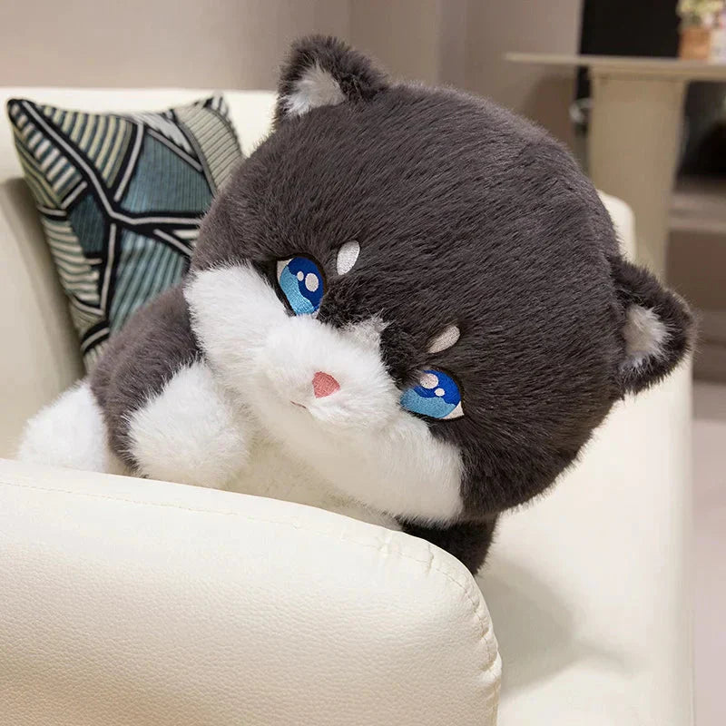 Adorable Fat Grey Kitten Soft Toys
