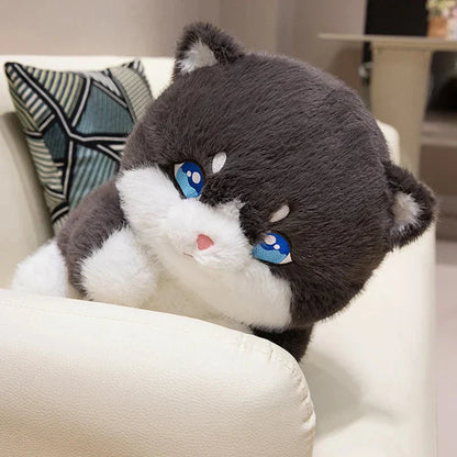 Adorable Fat Grey Kitten Soft Toys