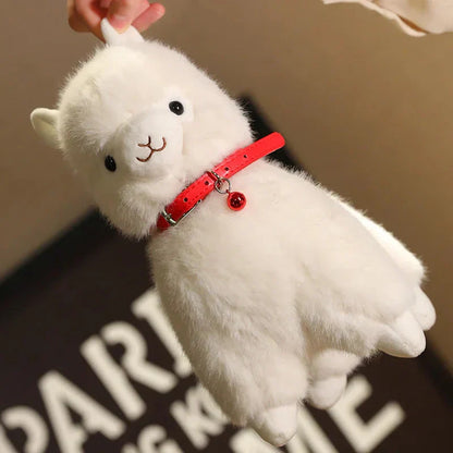 Soft Cuddly Alpaca Plush Toys with Sounding Bell