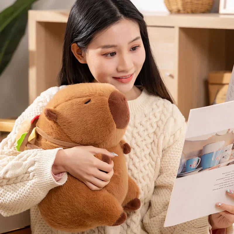 Soft Cute Burger Plush Toy Bag