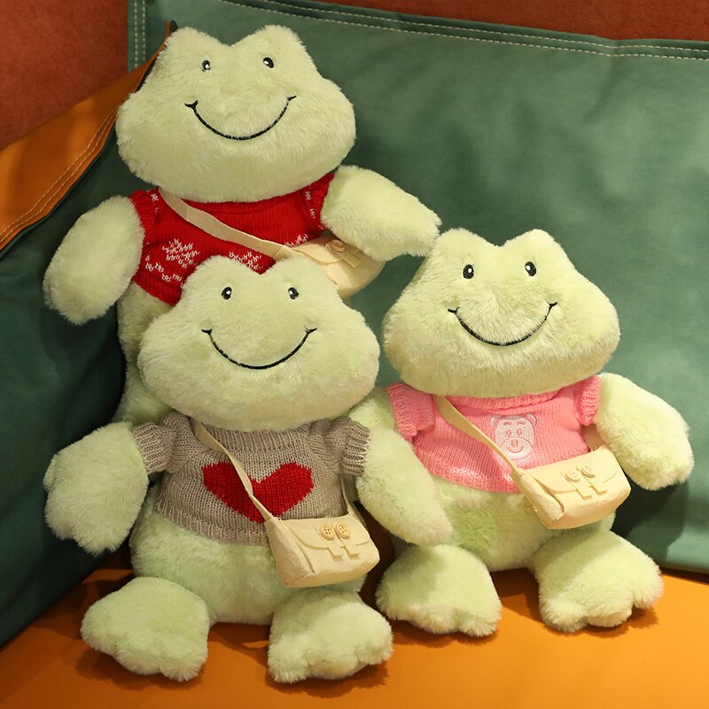 Cute Funny Frog Soft Toy Set