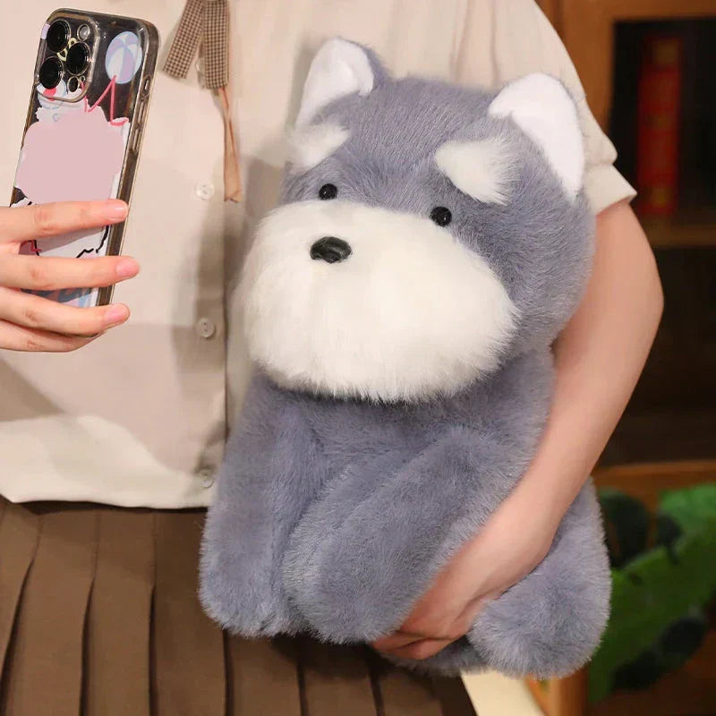 Soft Cute Schnauzer Dog Stuffed Toy