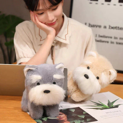 Soft Cute Schnauzer Dog Stuffed Toy