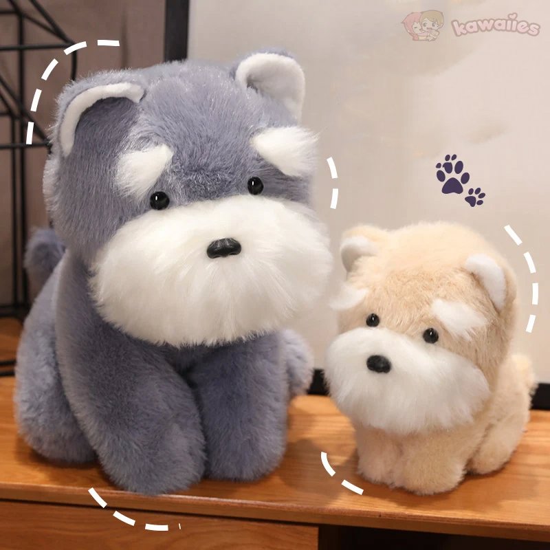 Soft Cute Schnauzer Dog Stuffed Toy
