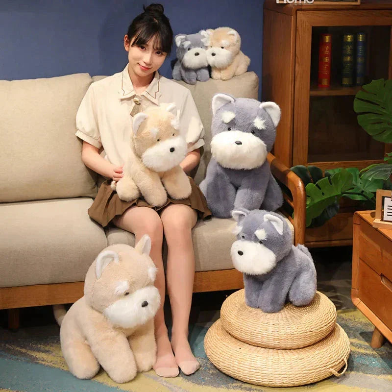 Soft Cute Schnauzer Dog Stuffed Toy