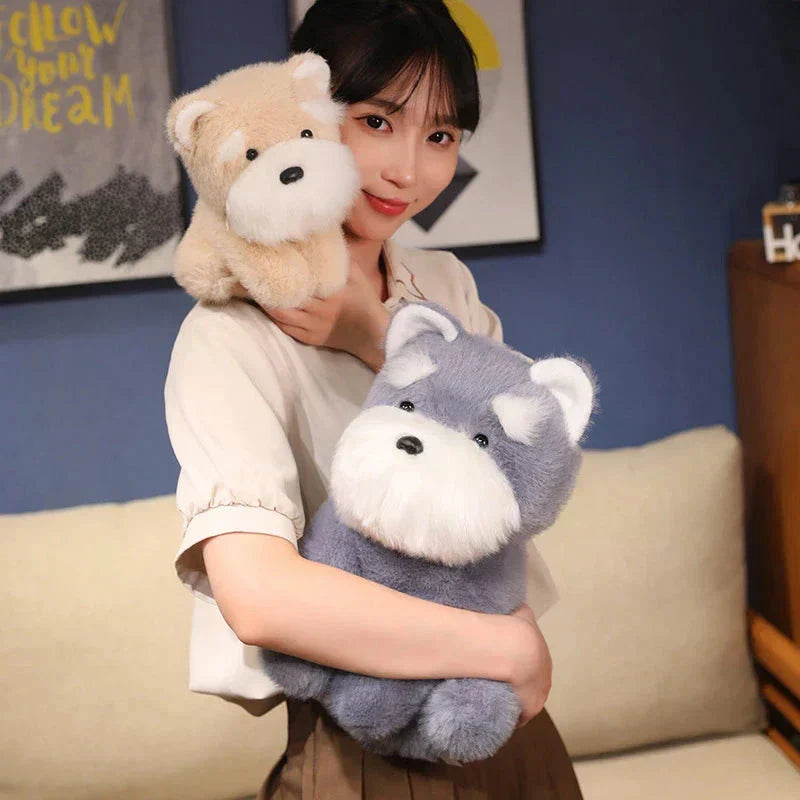 Soft Cute Schnauzer Dog Stuffed Toy