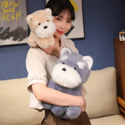 Soft Cute Schnauzer Dog Stuffed Toy
