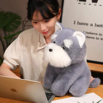 Soft Cute Schnauzer Dog Stuffed Toy