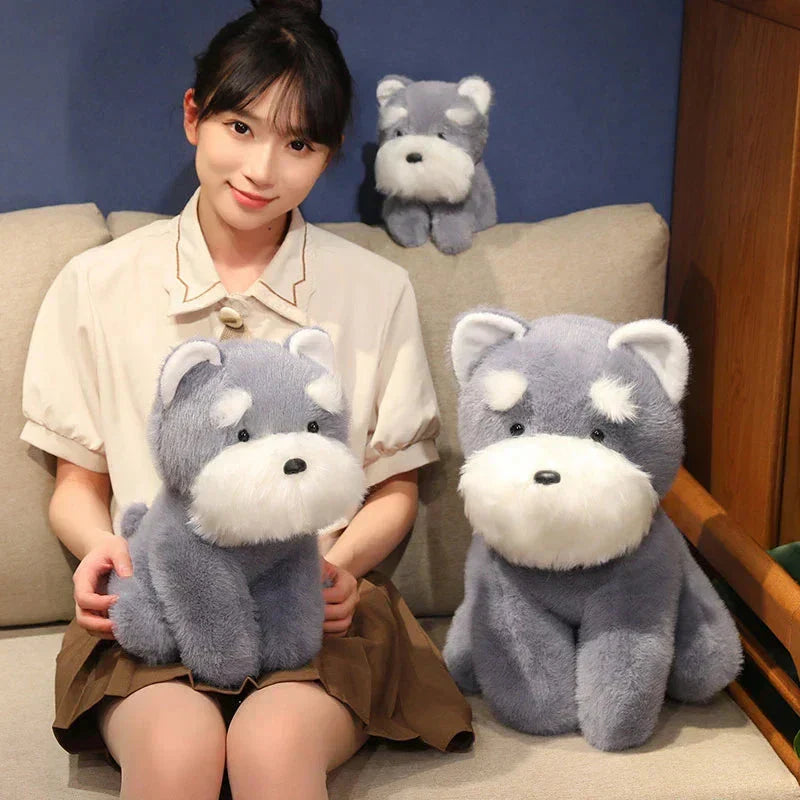 Soft Cute Schnauzer Dog Stuffed Toy