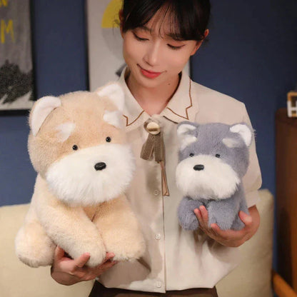 Soft Cute Schnauzer Dog Stuffed Toy